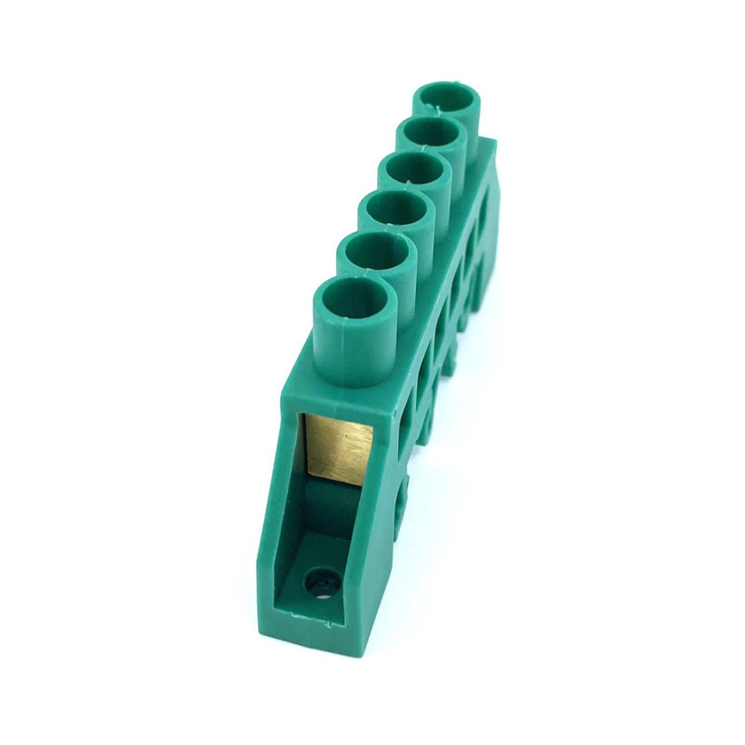 Szigetelt földelősín PE, zöld 6P