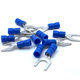 Szigetelt villás saru, ónozott elektrolitréz, kék 2,5mm²