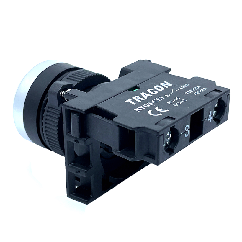 Egyszerű nyomógomb, fekete