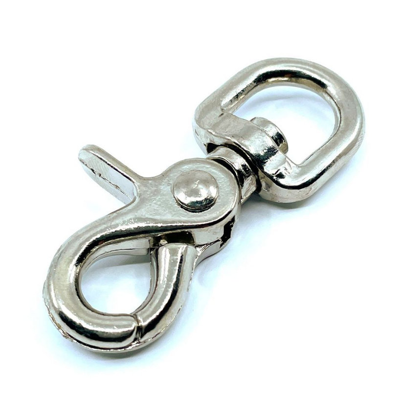 Karabiner nyíló, nikkelezett - bliszter 116