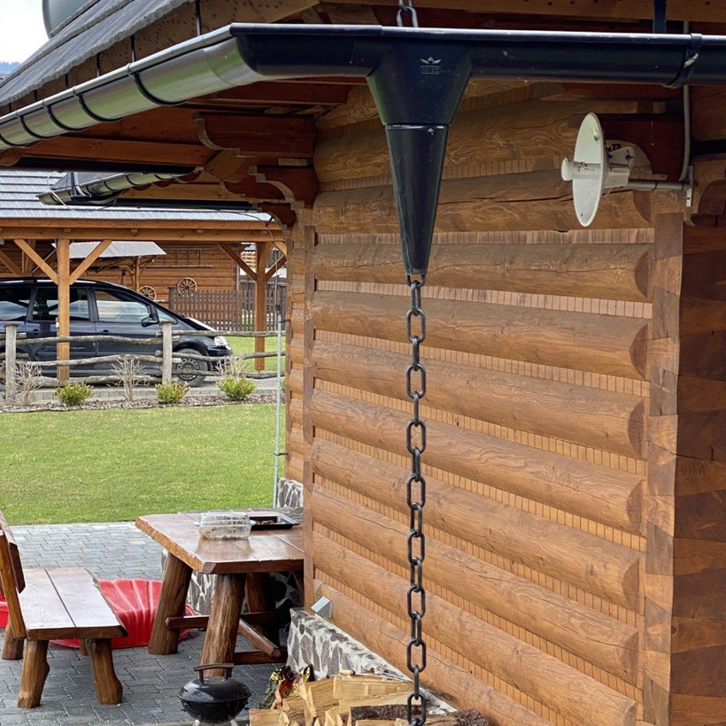 Műanyag lánc fekete 8mm