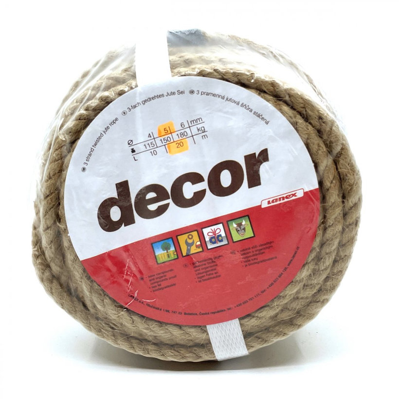 Juta csavart kötél 20m 12mm