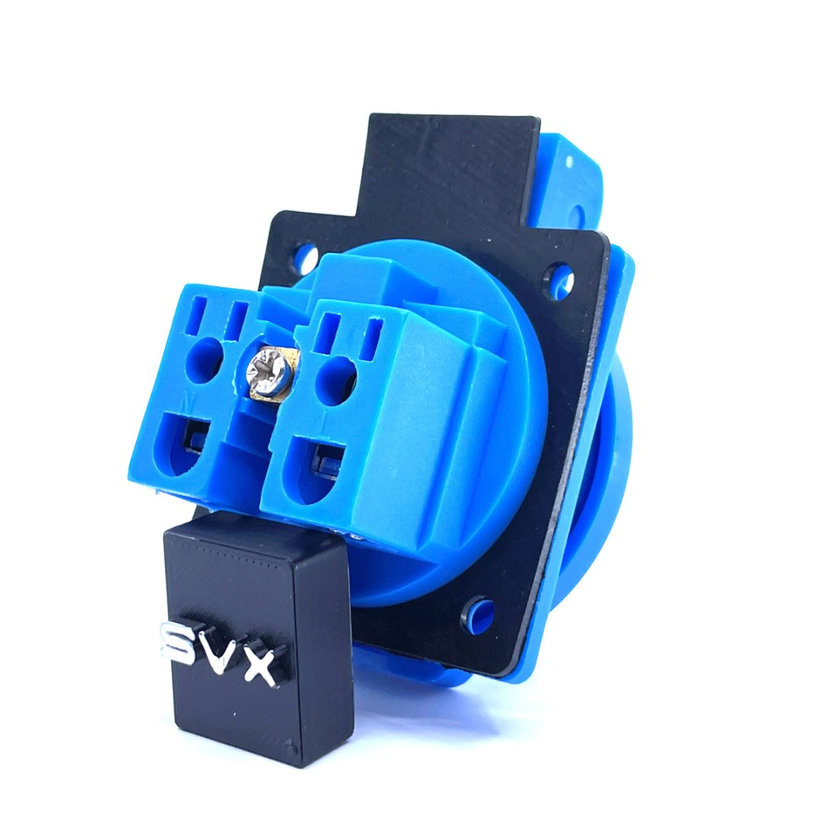 Beépíthető csatlakozóaljzat, csapos védőérintkezővel, kerek