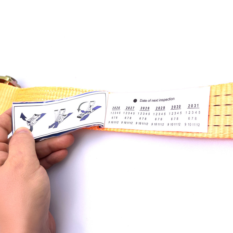 Kerékrögzítő heveder autómentőre, védőhuzattal 4T - 3,5 m + 3 forgó kampó