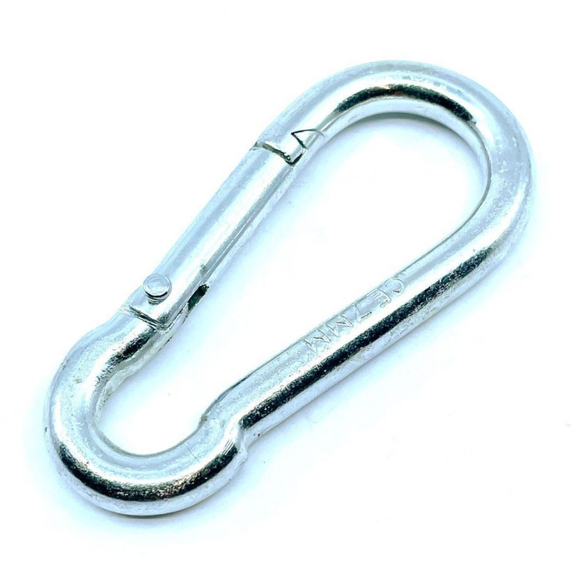 Tűzoltó karabiner horganyzott DIN 5299C - bliszter 104