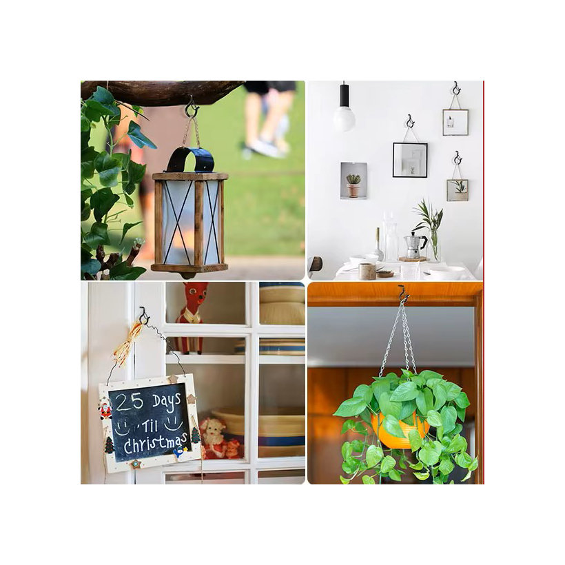 Dekoratív szem csavarral, cserép rögzítéséhez - fekete