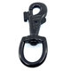 Forgó karabiner felülnyomással, fekete 88x20mm