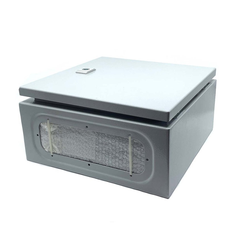 Fém elosztószekrény, acél, szürke 400x400x200mm