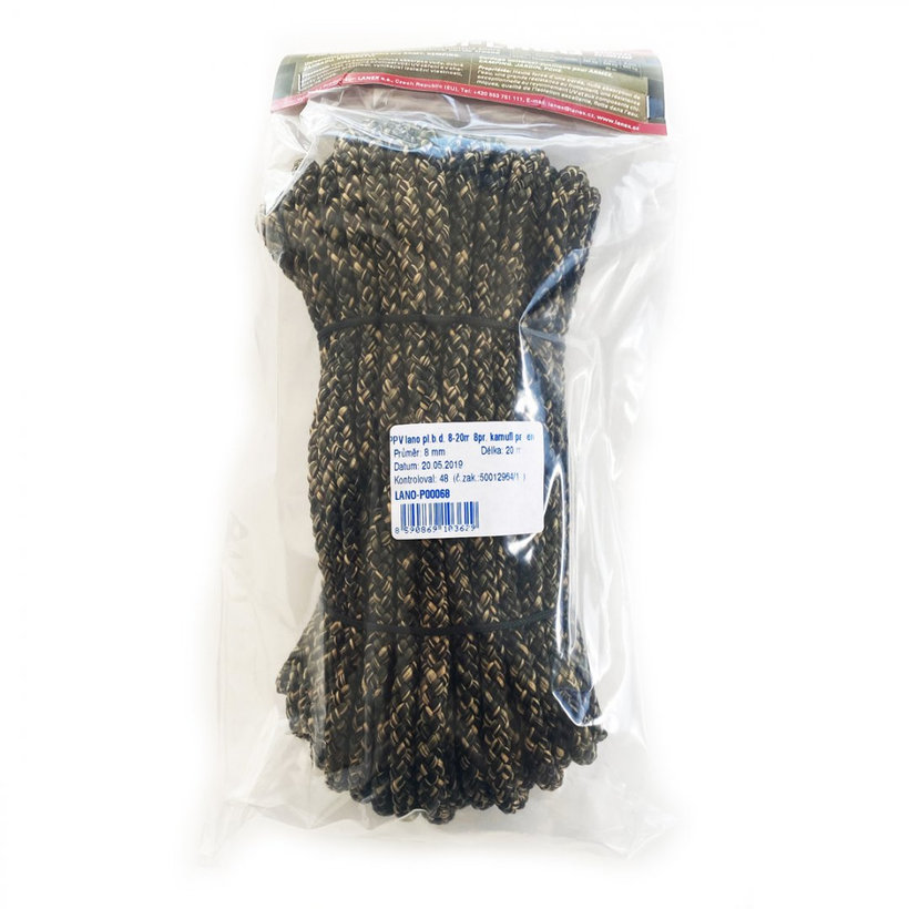 Polipropilén zsinór mag nélkül fonott CAMOUFLAGE 20m 8mm