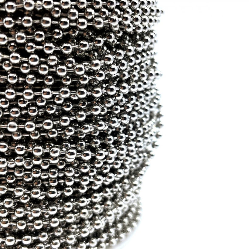 Golyós lánc nikkelezett 2,4mm