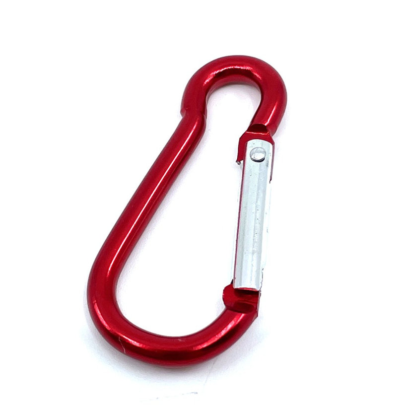 Karabiner alumínium - piros 5mm