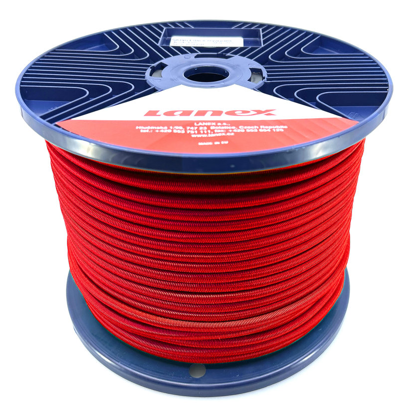 Gumikötél gumi maggal piros PP 4mm