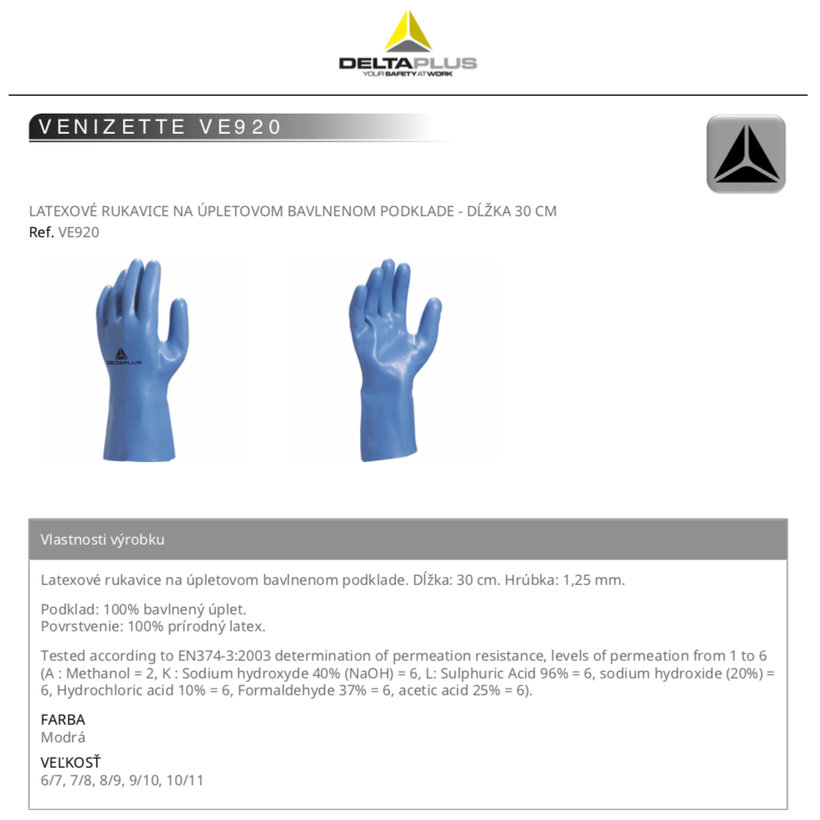 VENIZETTE VE920 munkakesztyű 6/7