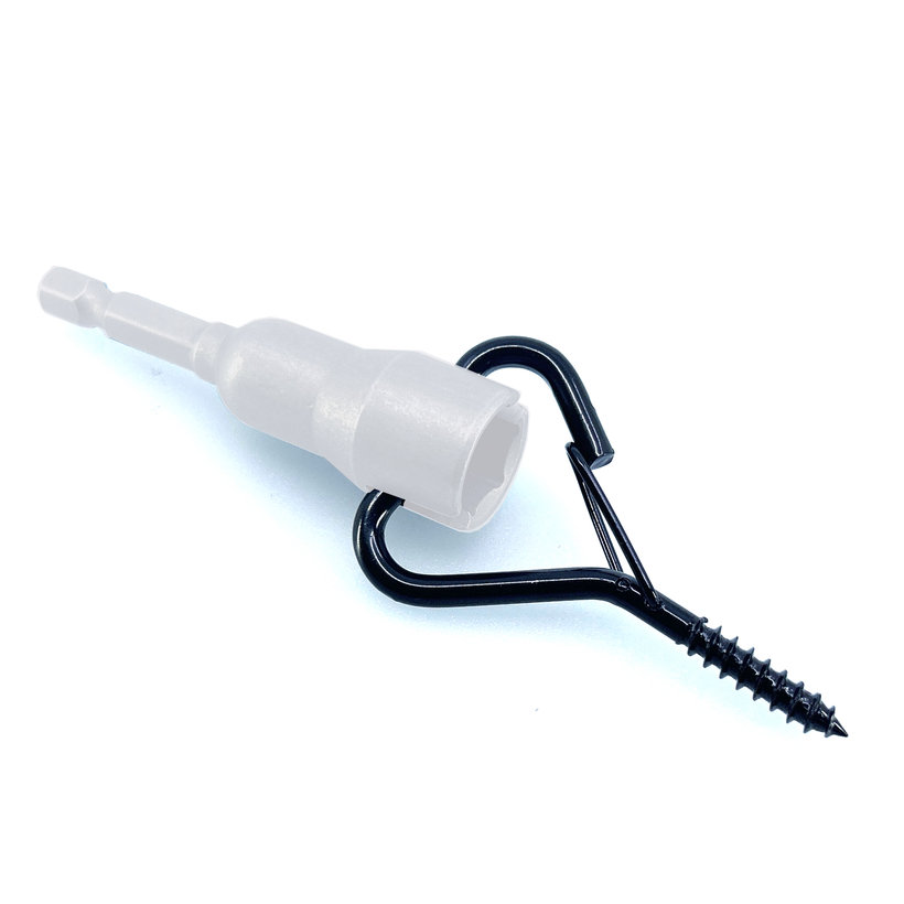 Dekoratív szem csavarral, szív - fekete