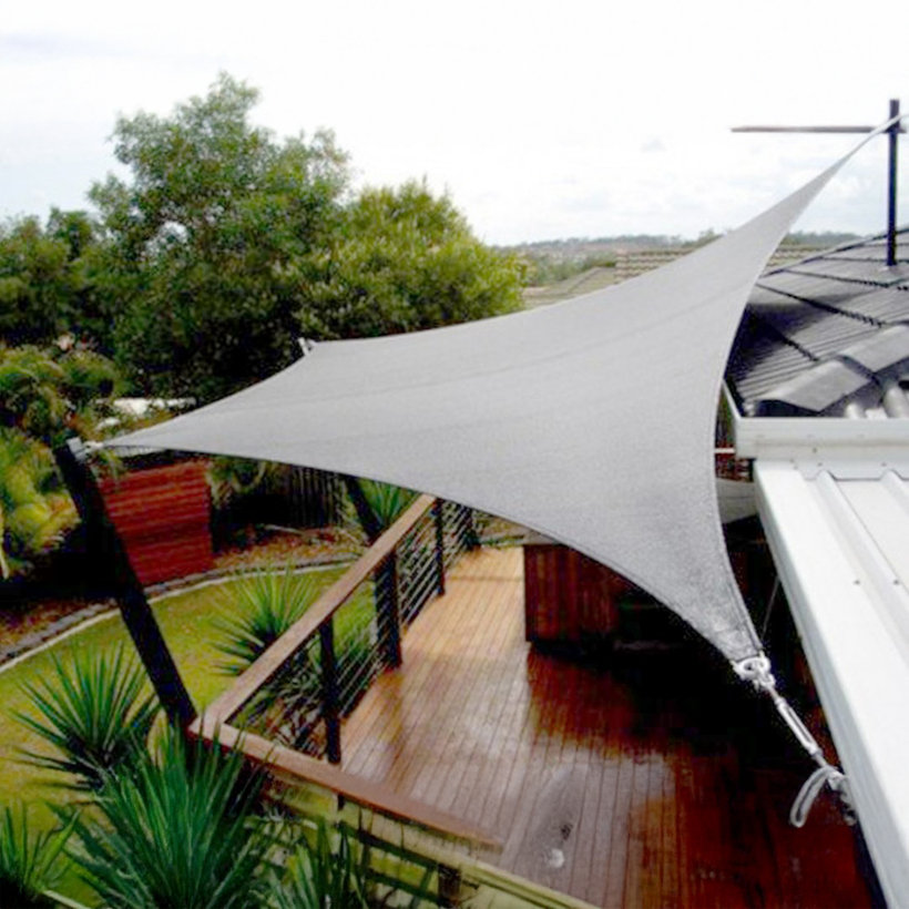 Árnyékoló ponyva antracit szürke 3,6x3,6x3,6 m