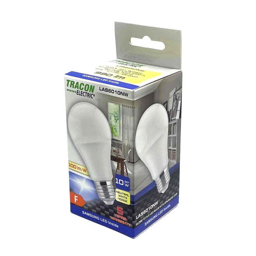 LED izzó gömb E27 10W - semleges - chippel