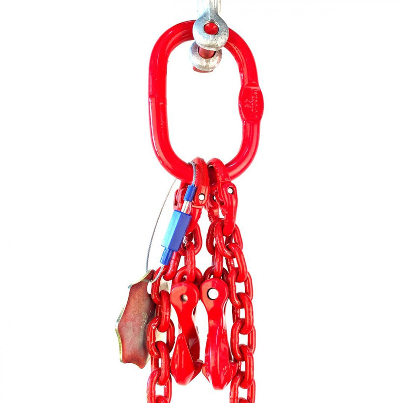 Láncos felfüggesztés szem-2 kampó 80 o. rövidítővel (1,5 m, 1600 kg, 6 mm)