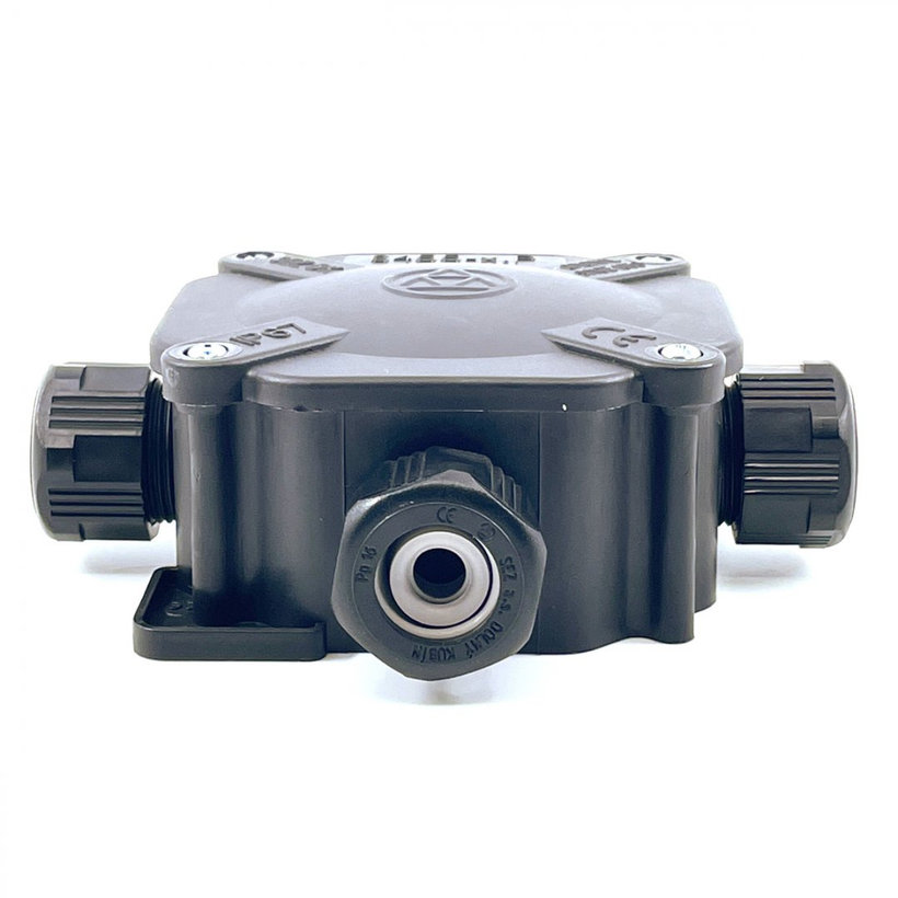 Elosztó doboz 6455-11P/5 fekete 122x122x44,6mm