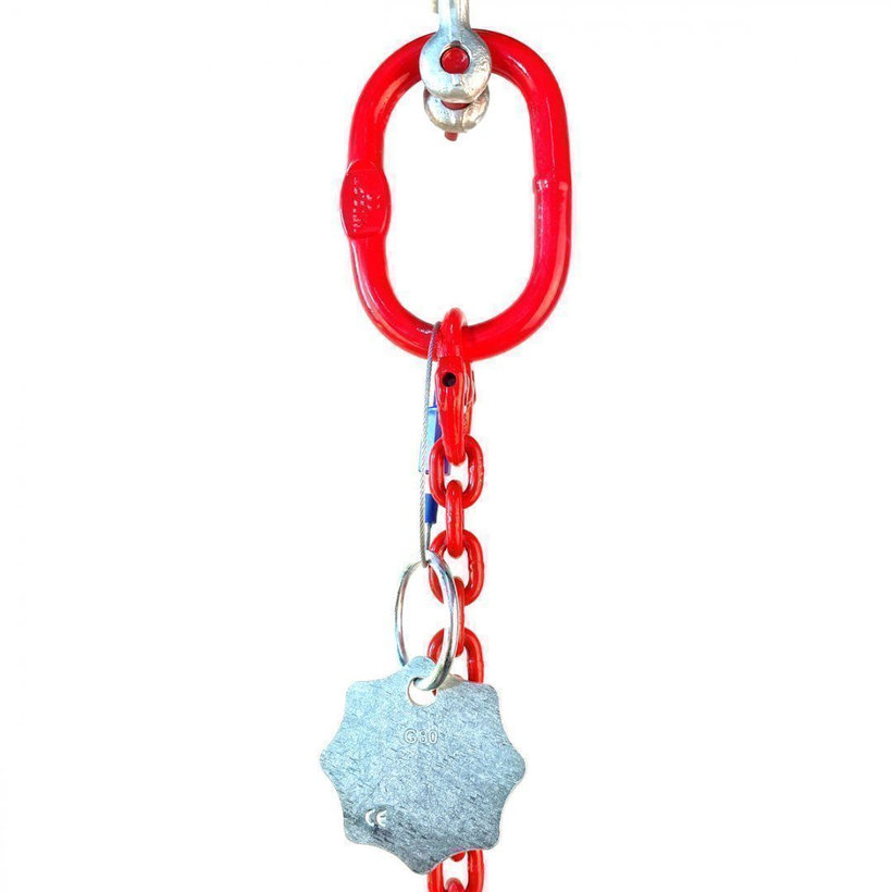 Láncos felfüggesztés szem-kampó 80 o. rövidítővel (7 m, 5300 kg, 13 mm)