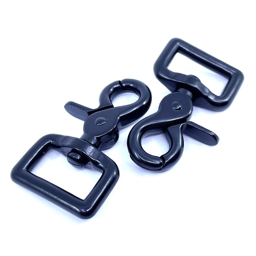 Karabiner nyíló fekete 59x20mm