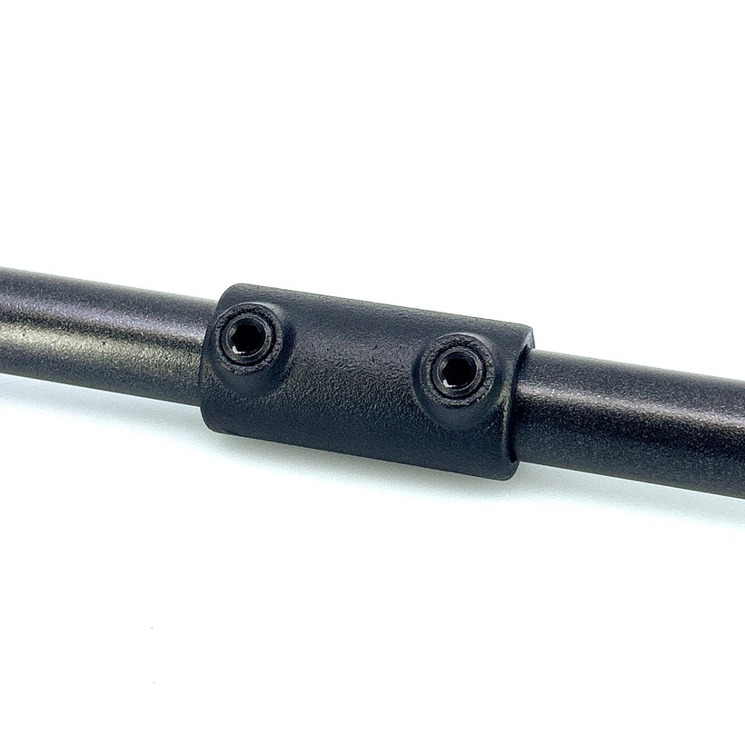 Cső alakú csatlakozó 27 mm - fekete