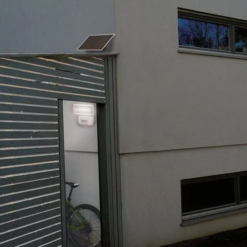 Szolár LED reflektor PIR mozgásdetektorral antracit