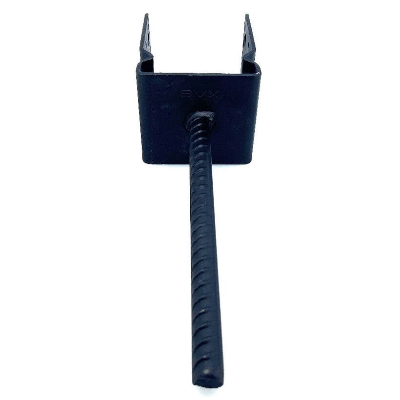 Oszlop talp formázással széles fejjel 141x120mm fekete