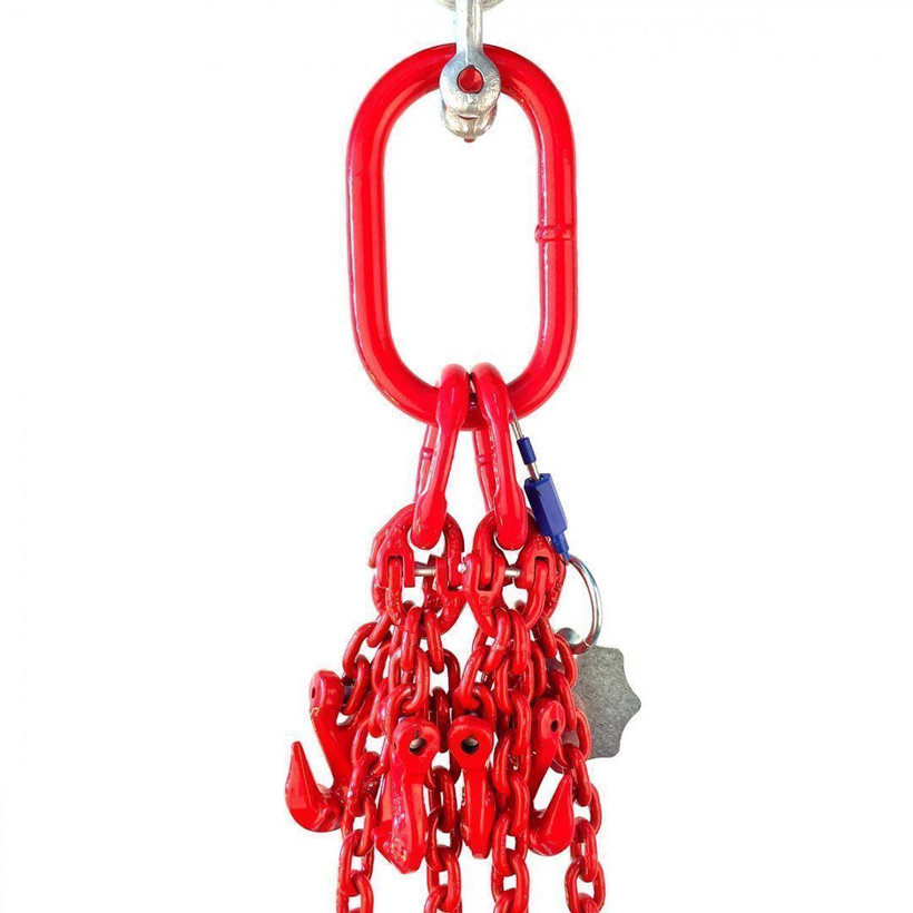 Láncos felfüggesztés szem-4 kampó 80 o. rövidítővel (3 m, 11200/8000 kg, 13 mm)