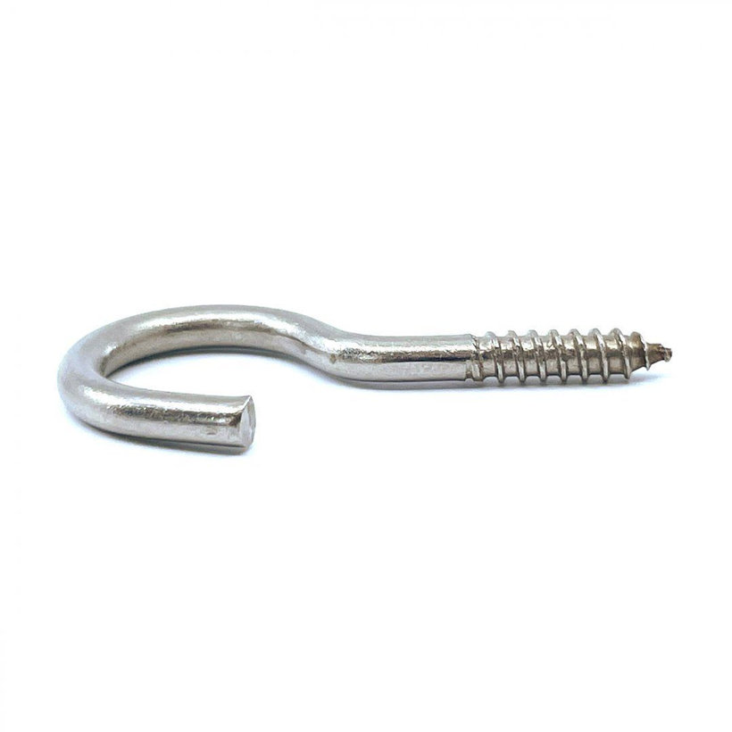 Rozsdamentes acél kampó csavarral 80 mm