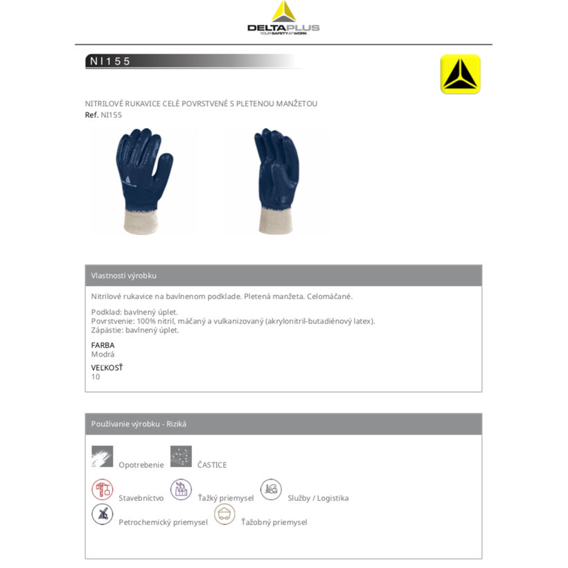 Munkakesztyű NI155 10