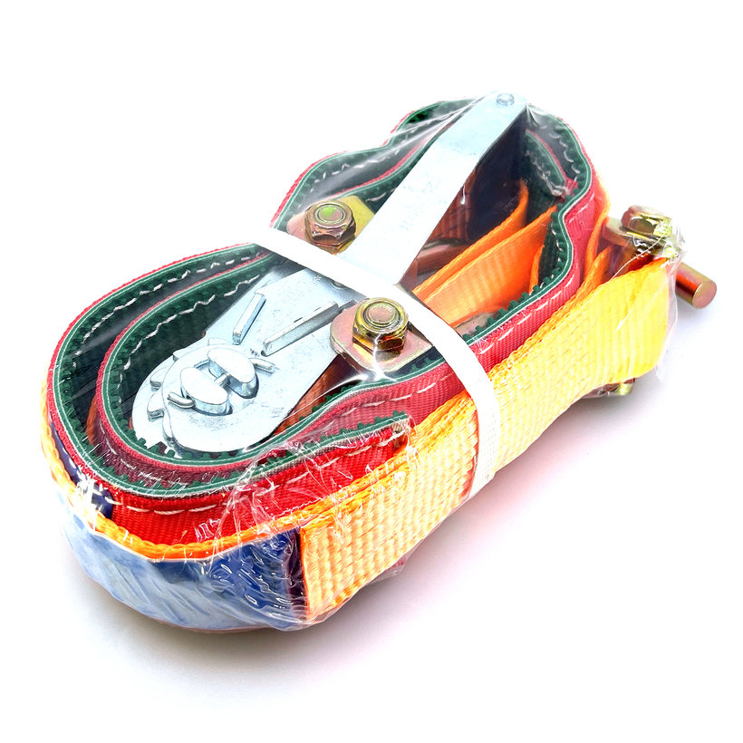 Kerékrögzítő heveder autómentőre, védőhuzattal 4T - 3,5 m + 3 forgó kampó