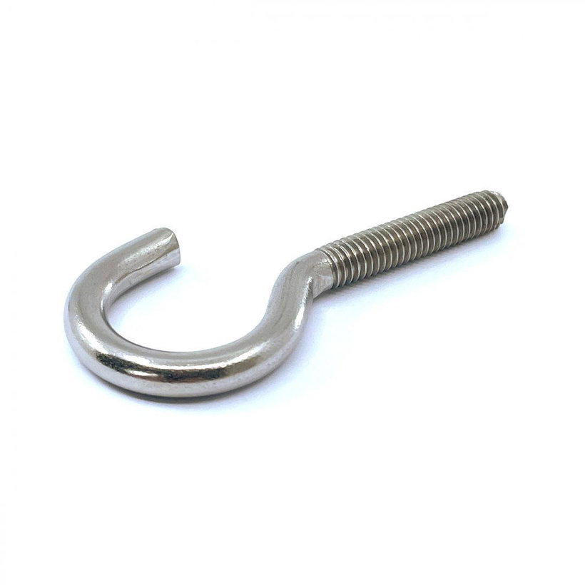 Rozsdamentes acél kampó menettel M8