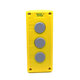 Összeállított tokozat nyomógombokhoz, sárga, 3-as