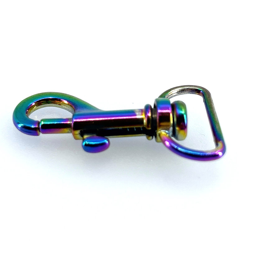 Forgó karabiner szivárványos 42x20mm