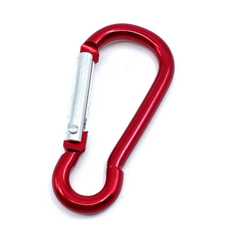 Karabiner alumínium - piros 6mm