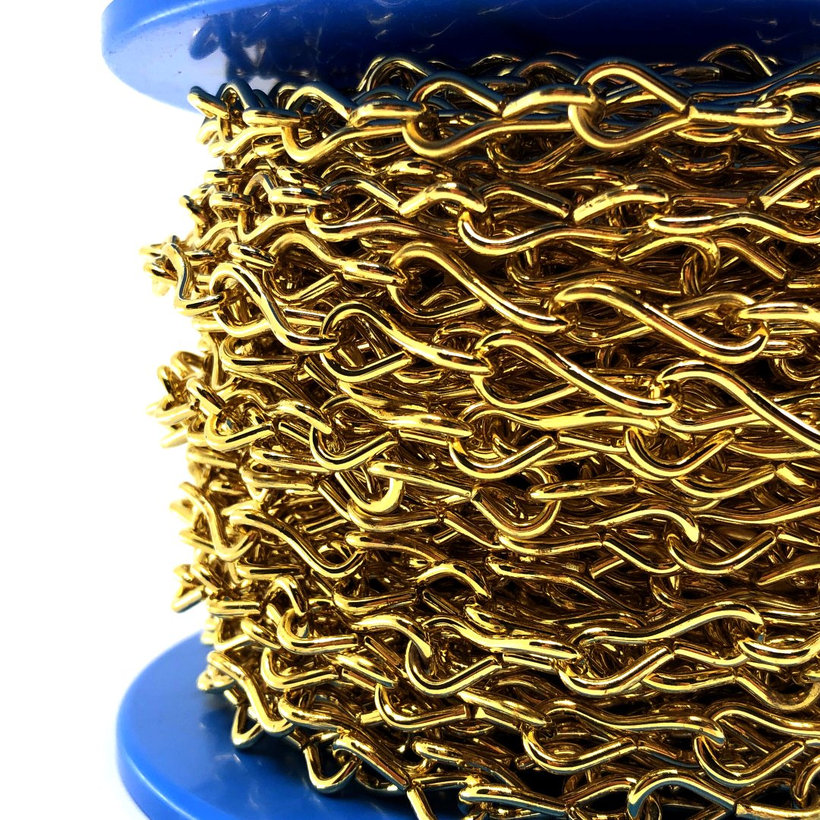 Óra lánc D sárga cink 1,3mm