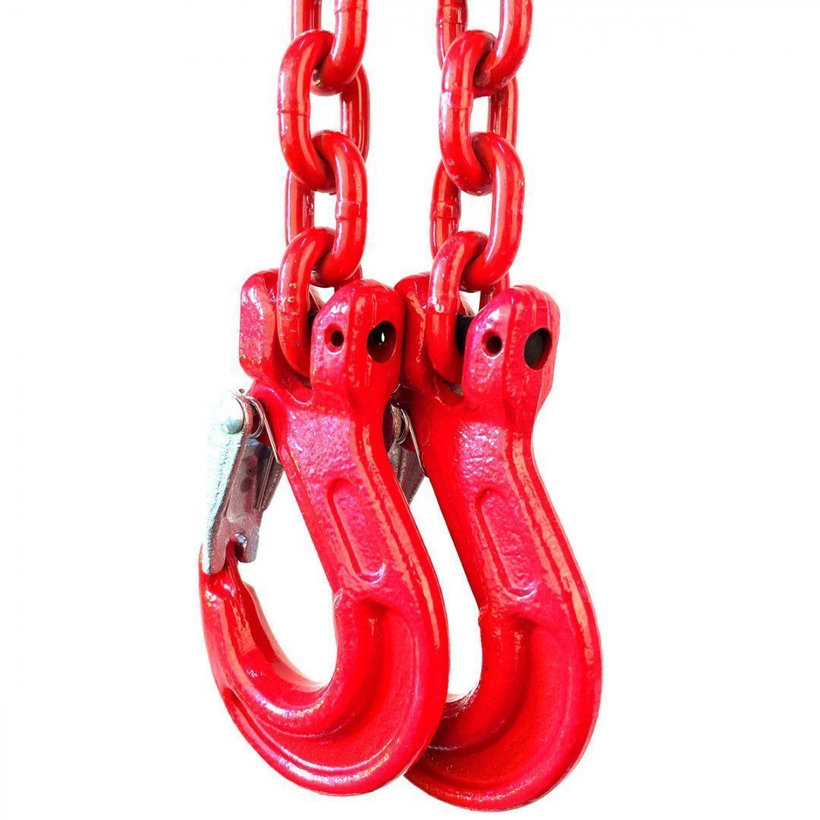 Láncos felfüggesztés szem-2 kampó 80 o. rövidítővel (3 m, 2800/2000 kg, 8 mm)