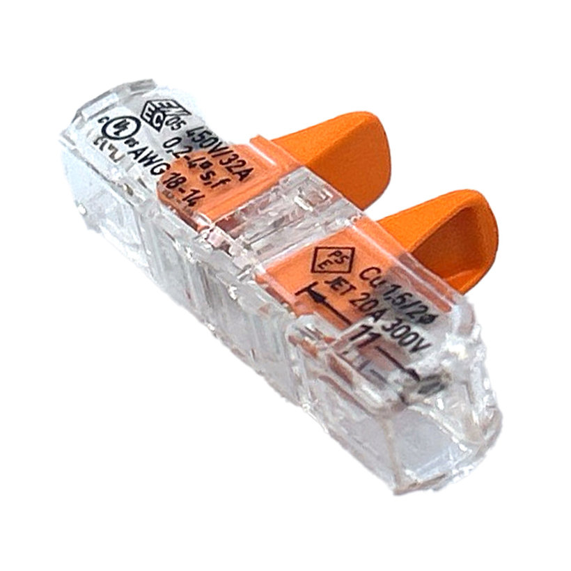 Csavarmentes, kétoldalas, egyenes összekötő – 2 vezetékhez, 221-2411