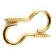 Csavaros kampó sárgaréz 40mm
