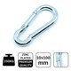 Tűzoltó karabiner horganyzott DIN 5299C 10mm