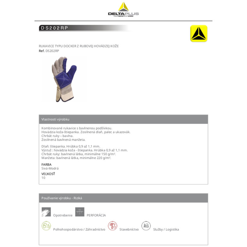 DS202 bőr munkakesztyű 10