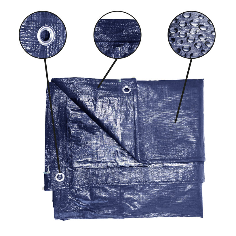 Takaróponyva 3x5m sötétkék 100g/m²