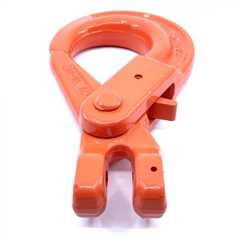 Önzáró kampó láncra, villával 100 o. narancssárga 13mm