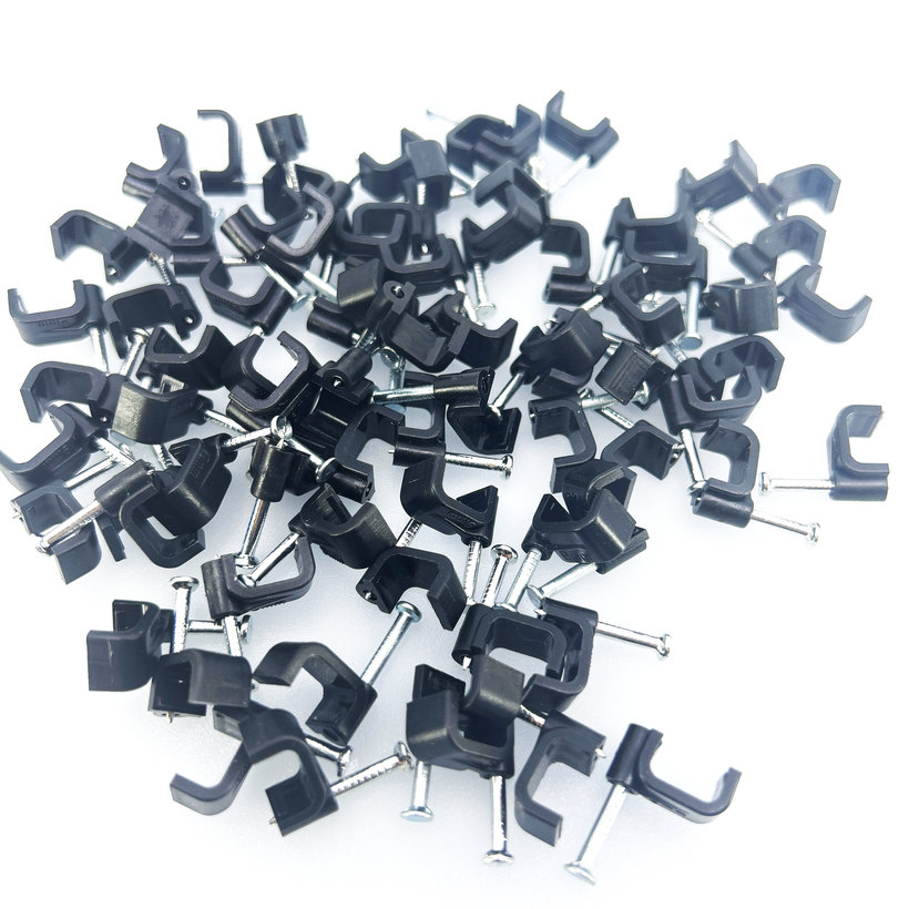 Kábelbilincs négyzet alakú fekete 10mm