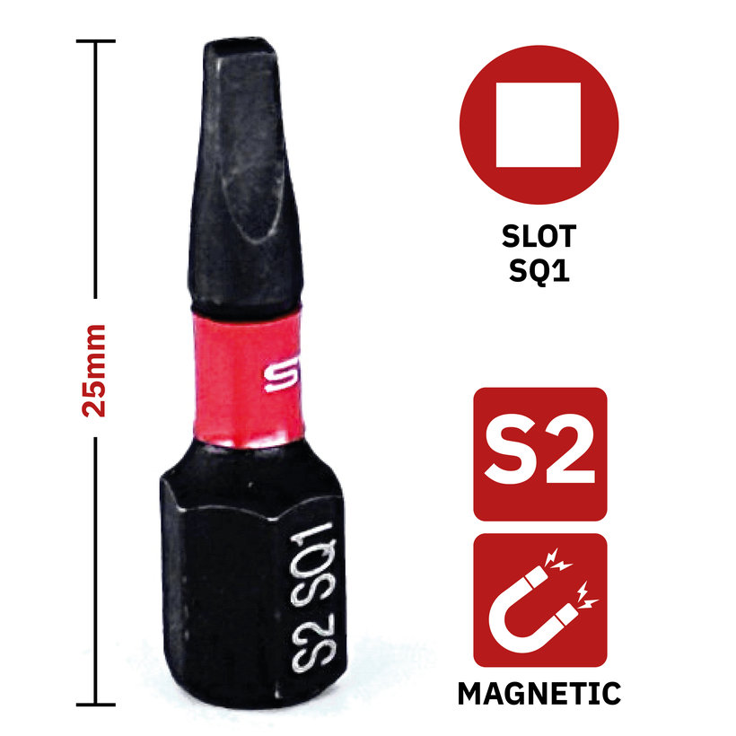 Bit mágneses SQ1x25 mm