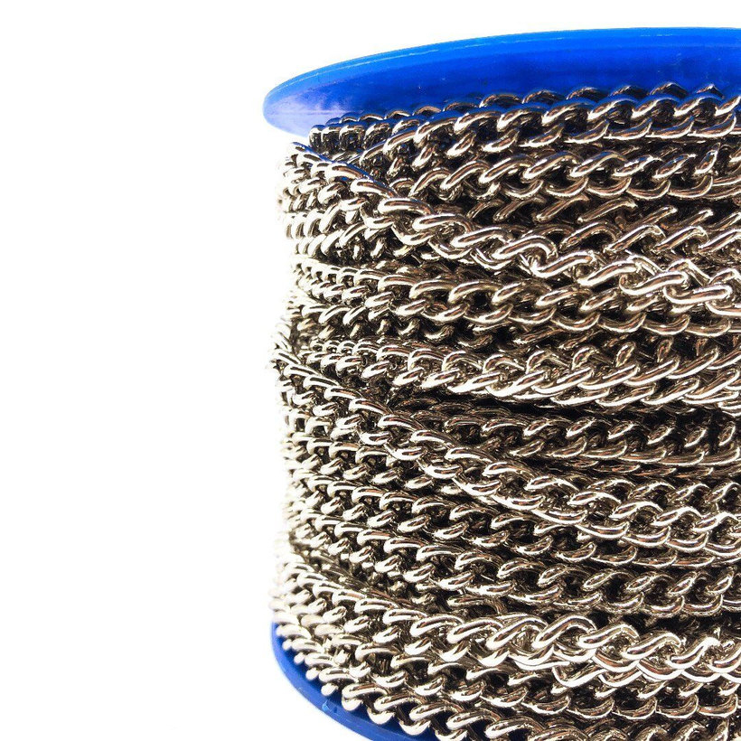 Lánc dekoratív csavart nikkelezett 1,5mm