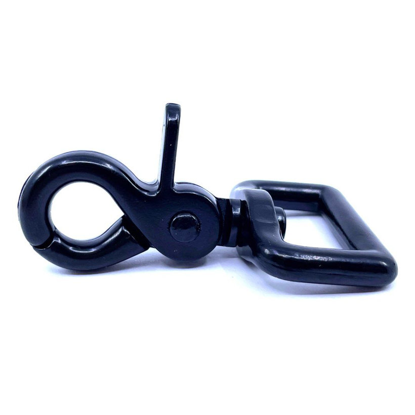 Karabiner nyíló fekete 64x25mm