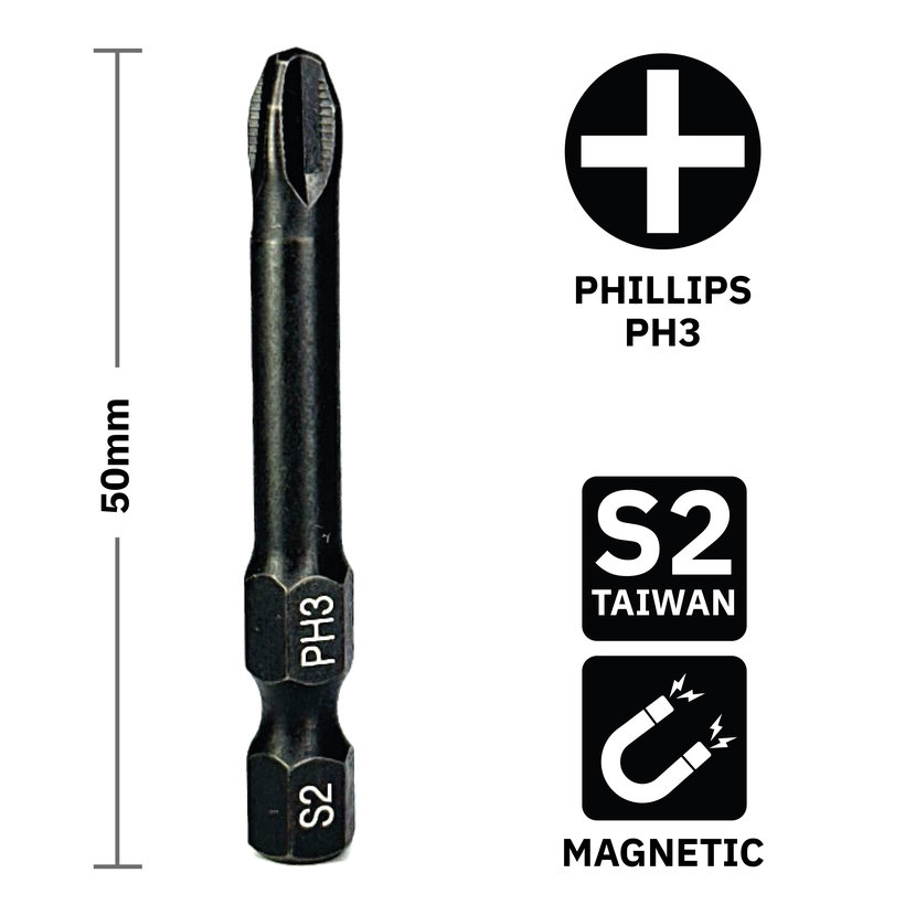 Bit mágneses PH3x50 mm