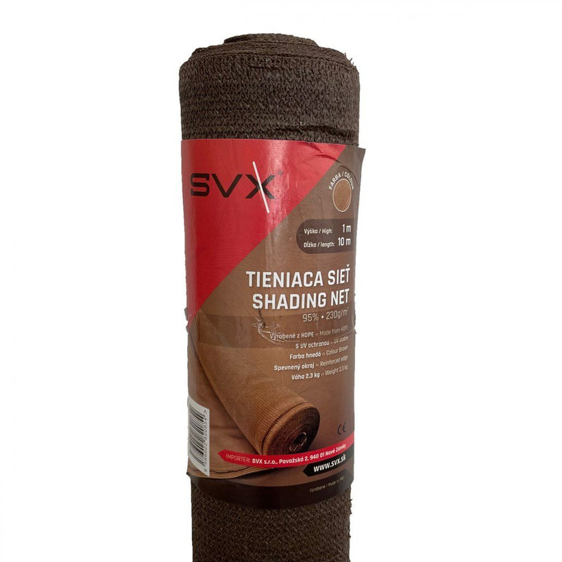 Árnyékoló háló barna 95% - hosszúság 25m - magasság 2m