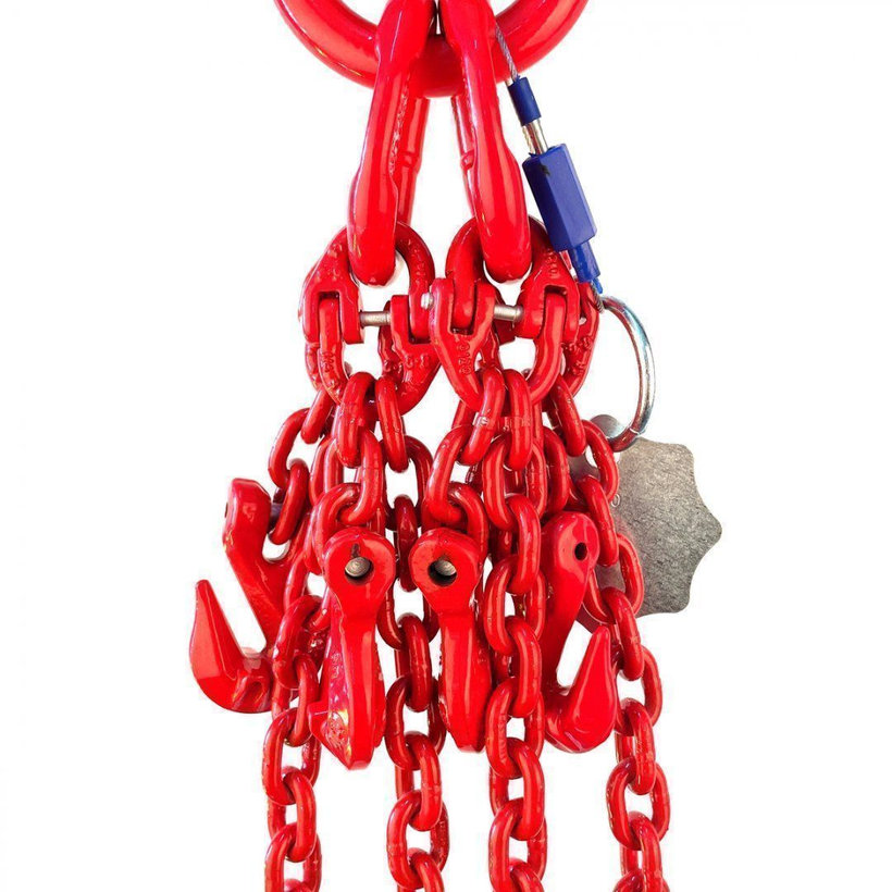 Láncos felfüggesztés szem-4 kampó 80 o. rövidítővel (5 m, 6700/4750 kg, 10 mm)